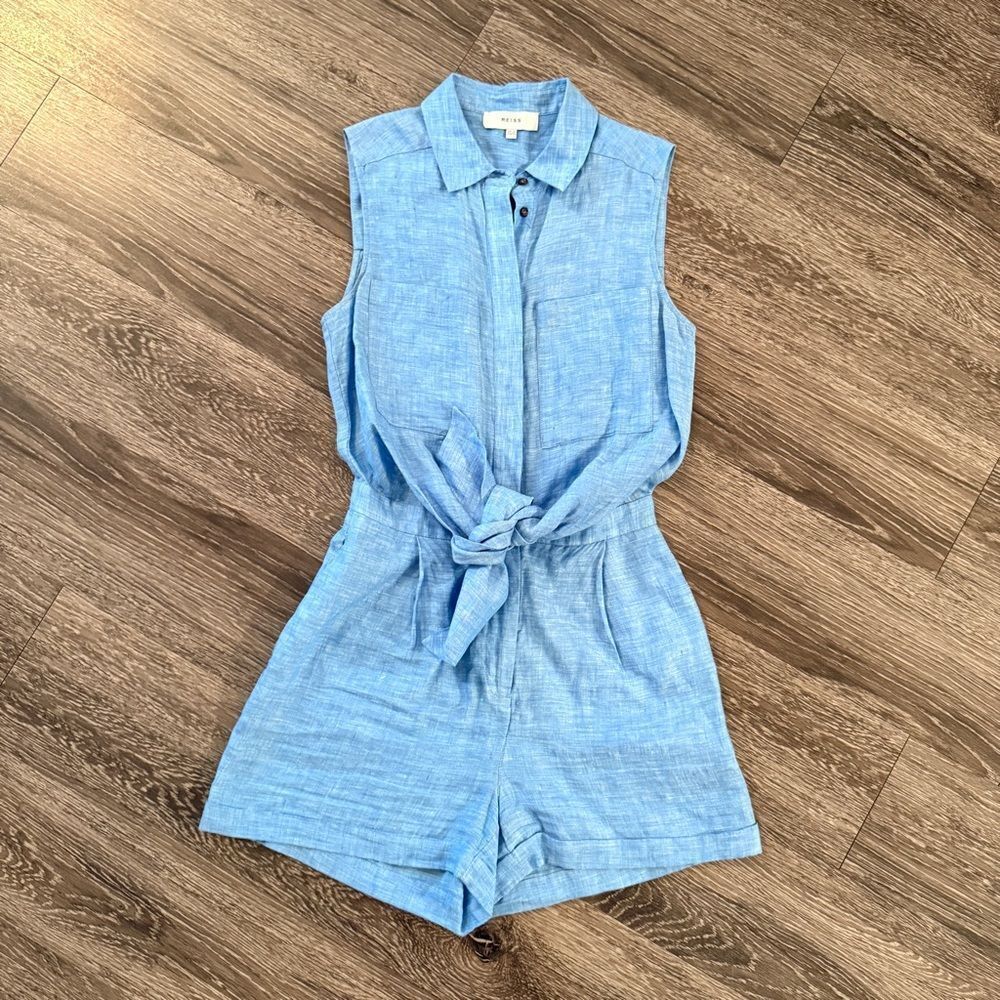 Reiss Ema Tie Front Sleeveless Romper